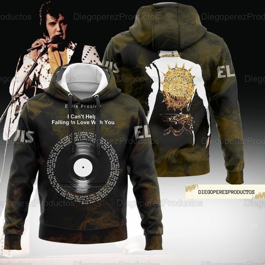 Vintage Elvis Presley Shirt, Elvis The King Of Rock Hoodie, Elvis Presley Unisex Hoodie, Elvis Presley Tour 3D Hoodie, Elvis Fan Gift