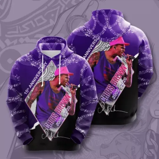 Best Hoodie Singer Hoodie Chris Brown 3D Hoodie