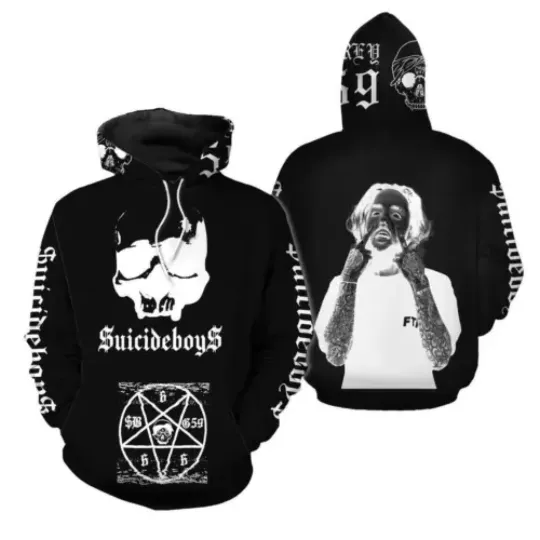 SUICIDEBOYS  All Over Print Hoodie, Music Tour 3d Shirt, Gift For Fans, Music Concert Gift