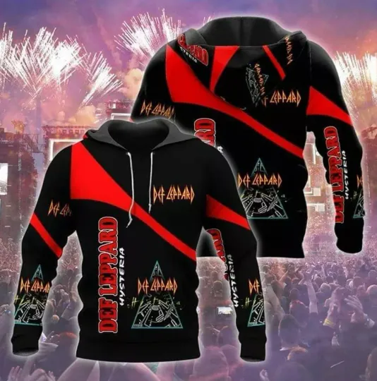 Def Leppard  All Over Print Hoodie, Music Tour 3d Shirt, Gift For Fans, Music Concert Gift