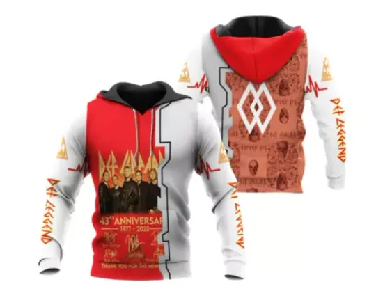 Def Leppard All Over Print Hoodie, Music Tour 3d Shirt, Gift For Fans, Music Concert Gift