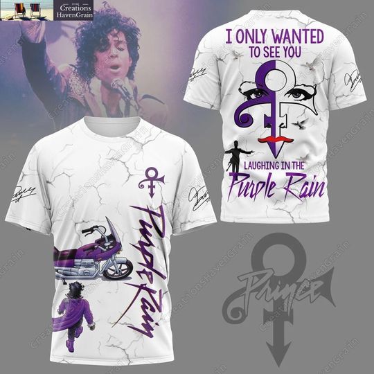 Prince Music 3D Shirt, Prince Pur Rain Album Shirt, Prince Queer Concert Shirt, Vintage Prince T-Shirt, Prince Rogers Nelson Tee