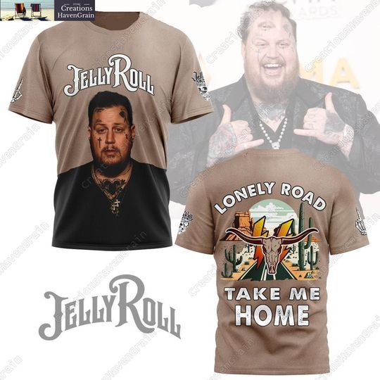 Jelly Roll Music 3d Shirt, Lonely Road Take Me Home Shirt, Jelly Roll Concert Tee, Somebody Save Me T-Shirt, Rock And Roll Cowboy