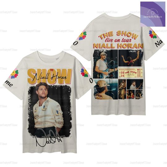 Niall Horan 2024 Shirt, Personalized Niall 3D Shirt, The Show Live On Concert 2024 Shirt, Niall Horan Merch Tee, Niall Horan Fan Shirt