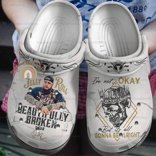 Jelly Roll Clogs, Jelly Roll I Am Not Okay Shoes, Jelly Roll Tour 2024 Sandals, Jelly Roll Merch, Country Music Gift, Jelly Roll Fan