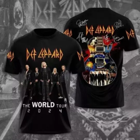 Def Leppard And Journey Summer Stadium Tour 2024 3D T shirts For Men Women