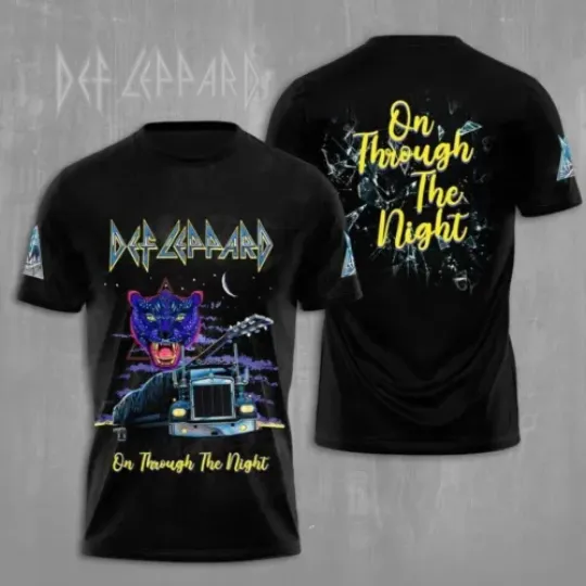 Unisex 3D Def Leppard Rock Band Shirt, Def Leppard Short Sleeve Unisex All Over