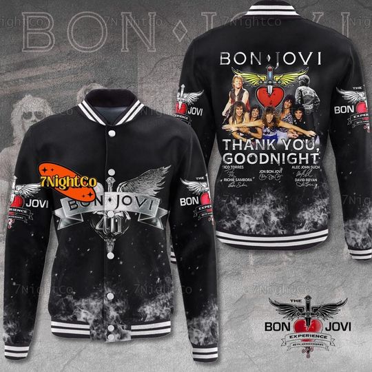 Bon Jovi Jacket, Bon Jovi Baseball Jacket, Bon Jovi Rock Band Women Jacket, Bon Jovi Anniversary Shirt, 2024 Tour Shirt