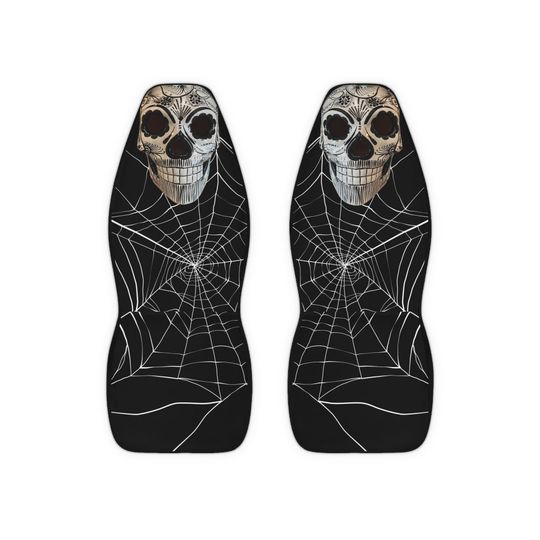 Skull Car Seat Covers. Day Of The Dead Car Seat Cover. Halloween Car Seat Cover.