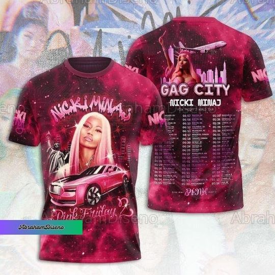 2024 Nicki Minaj Shirt, Nicki Minaj Tour Shirt, Pink Friday 2 Concert Shirt, Gag City Trendy Shirt, Nicki Minaj Rapper Shirt, Nicki Fan