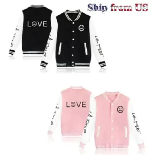 "LOVE" Sport Hip Hop Lil Peep Baseball Varsity Jacket