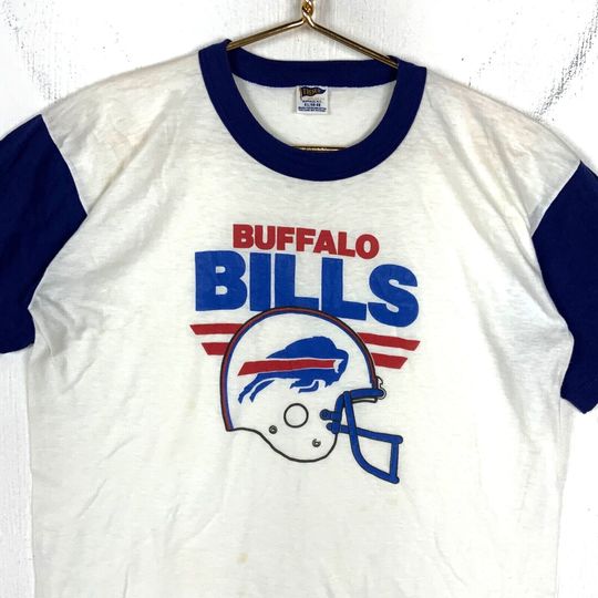 Vintage Buffalo Bills T-shirt Size XL football White Made In Usa 80s
