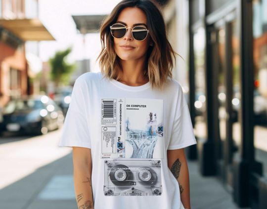 Radiohead Tshirt Ok Computer Vintage 90s Style Graphic Shirt