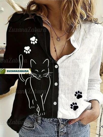 Cat Linen Shirt, Cat Shirt, Funny Cat Shirt, Cat Lover Gifts, Cat Mom Shirt, Pet Lover Shirt, Cute Cat Shirt, Cat Lovers Shirt