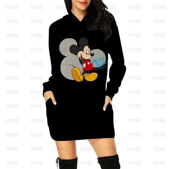 Mickey Mouse Women's Hoodie Dress, Disney Dress, Winter Costume, Gift For Her