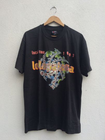 Vintage 90s Lollapalooza Concert 1993 Local Crew T Shirt by Giant / Devo