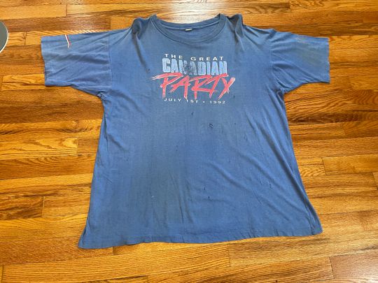 1992 The Great Canadian Party vintage t-shirt heavily distressed 90s concert lollapalooza