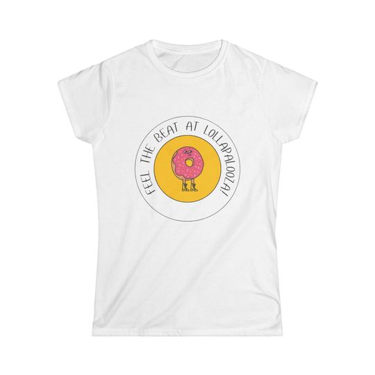 Lollapalooza Music Festival Women's Softstyle Tee, Feel the Beat Shirt, Concert Vibes Top