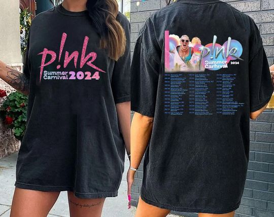 Pink Concert T-Shirt, Summer Carnival 2024 Tour Shirt, Summer Carnival Tour 2024