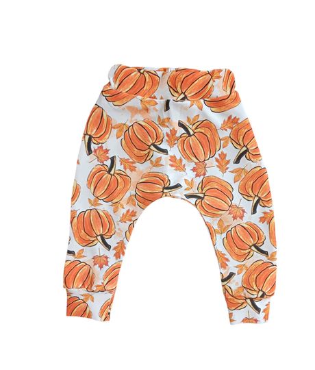 Pumpkin Halloween Leggings, Handmade To Order, Cloth Bum Fit, Stretch Harems