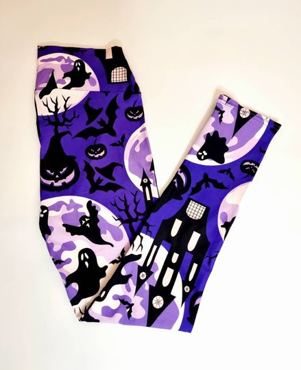 Halloween Night Leggings, Super Soft Milk Silk Leggings