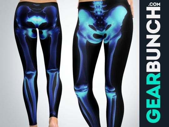 X-ray Skeleton Leggings for Women, Halloween Scary Outfit Gift for Her