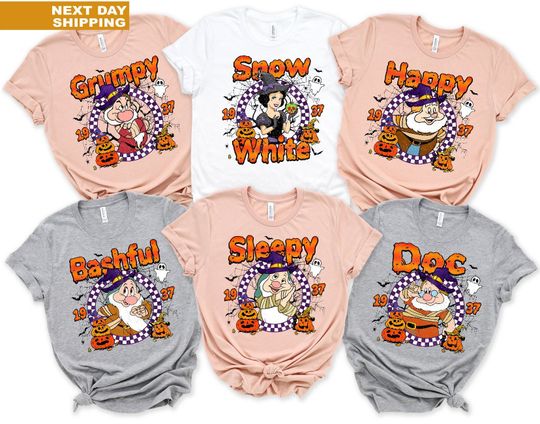 7 dwarfs shirt, Seven Dwarfs Tee, Disneyland Halloween Shirt, Halloween Group Shirt