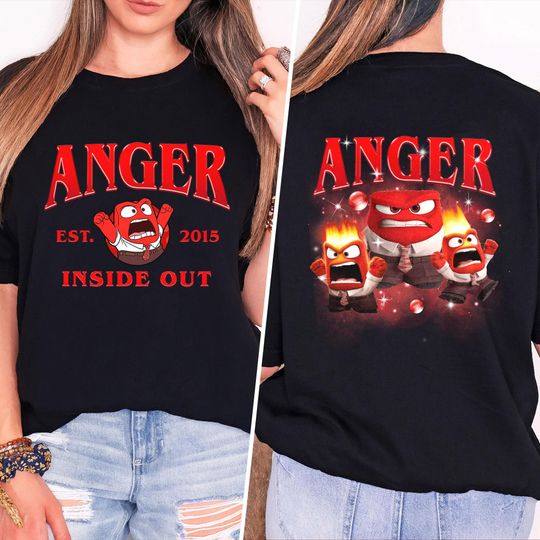 Anger Inside Out 2 Character Shirt, Inside Out Double Side Full Character Shirt