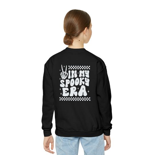 In My Spooky Era Youth Crewneck Sweatshirt, Halloween shirt