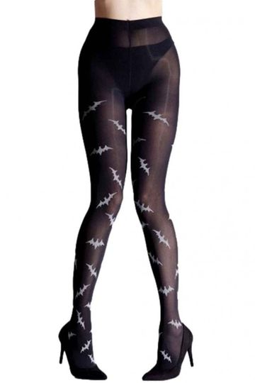 Halloween Bat Design Tights Fancy Dress Costume Tights Pretty Polly Bat Tights