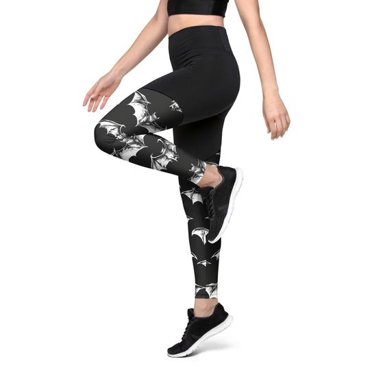 Bat Sports Leggings - Gym Leggings - Compression Leggings