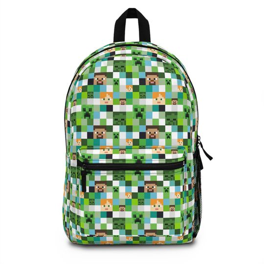 Minecraft Pixels Backpack  Kids Backpack for school sports beach sleepovers Back to School Skater backpack