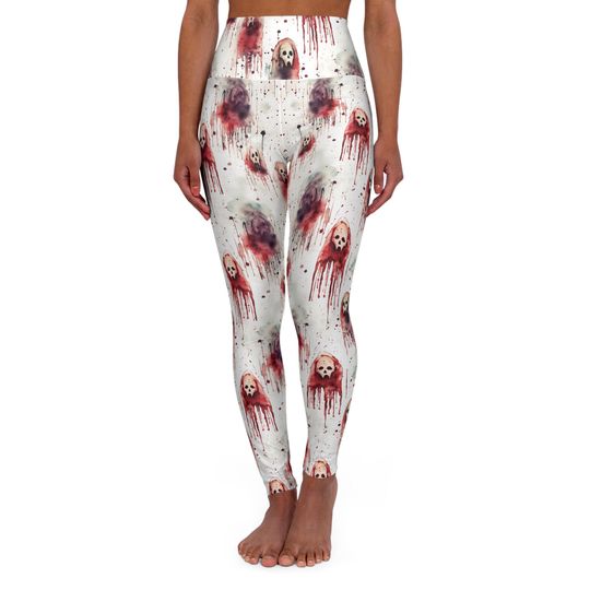 Halloween Skulls High Waisted Yoga Leggings (AOP)