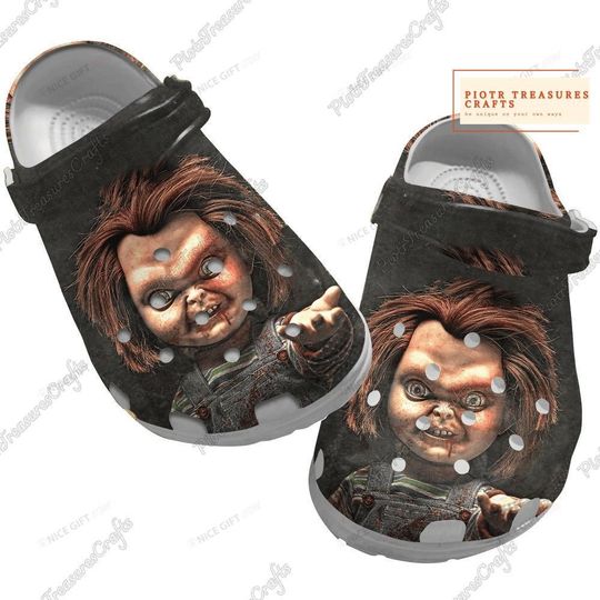 Chucky Shoes, Chucky Horror Movie Sandals, Halloween Film Men Shoes, Chucky Childs Play Shoes, Scary Movie Sandals, Chucky Movie Shoes