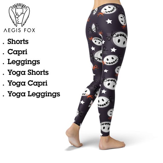 Halloween Leggings for Women, Ghost Leggings, Printed Leggings