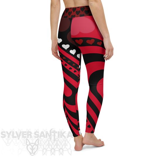 Queen of Hearts Valentine Leggings Alice in Wonderland Costume Leggings