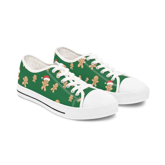 Christmas Gingerbread Women's Low Top Sneakers