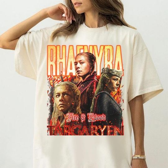 House of the Dragon Movie Shirt, Fire and Blood Shirt, Rhaenyra Targaryen Shirt, Rhaenyra Targaryen HOT Vintage House of the Dragon Shirt