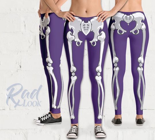 Radiology X-Ray Tech Purple Skeleton Leggings - Yoga Pants