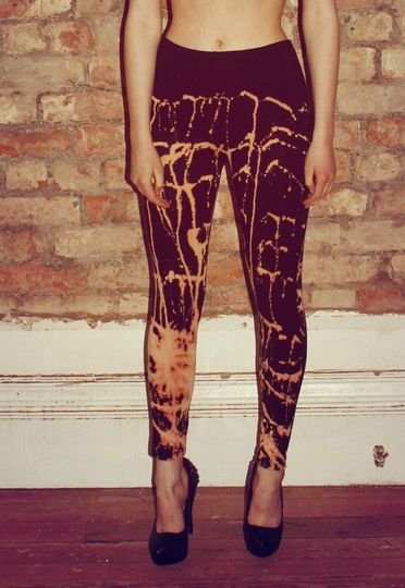 Pretty Disturbia Punk Grunge Tie Dye Festival Boho Halloween Leggings