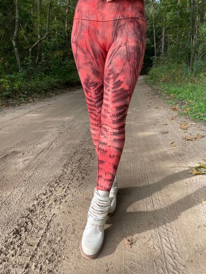 Pumpkin Spice Leggings/High waisted Cotton Autumn Colour Leggings/Halloween Leggings