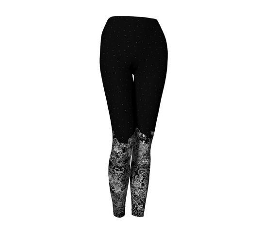 Halloween Lace Yoga Leggings | Halloween Clothing | Witchcraft Leggings