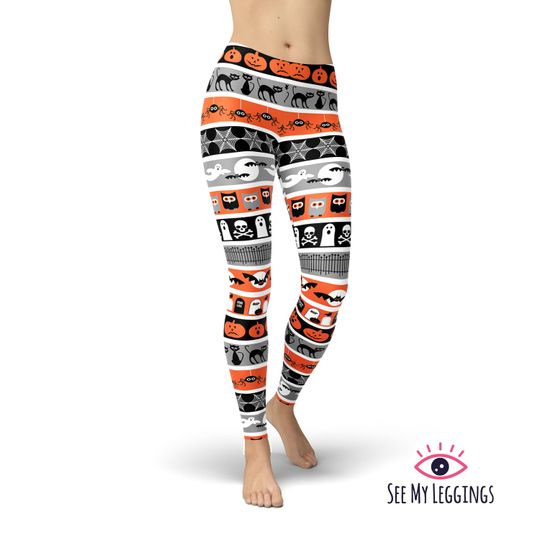 Halloween Leggings, Printed Leggings, Workout Leggings, Leggings for Women