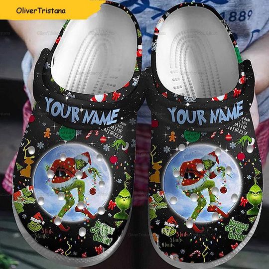 funny character Christmas Clogs Shoes, The funny character Clogs, Funny funny character, Christmas Slippers, Custom Clogs, Funny Clogs, Christmas Gift