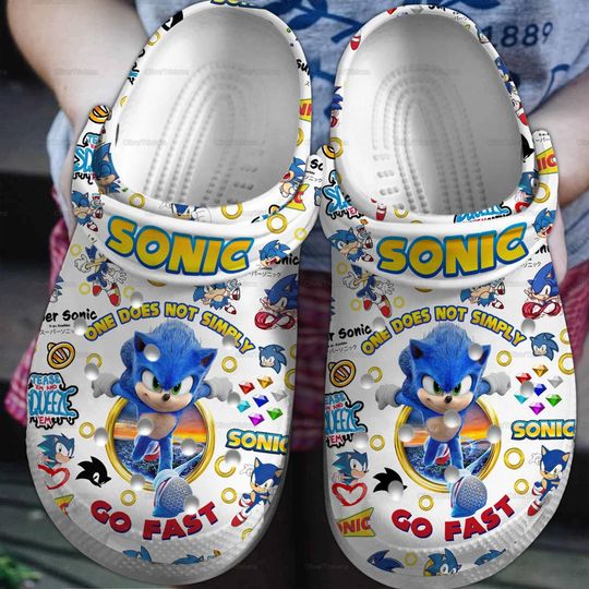 Sonic Clogs, Sonic The Hedgehog Clogs, Women Men Clogs, Sandals Clog, Sonic Video Game Clogs, Sonic Gift