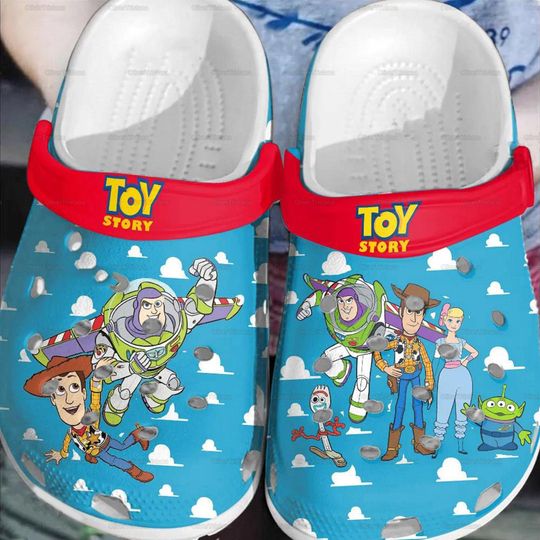 Toy Story Clogs, Disney Toy Story Clogs, Buzz Lightyear Clogs, Women Men Clogs, Summer Shoes, Sandals Clog, Disney Clogs