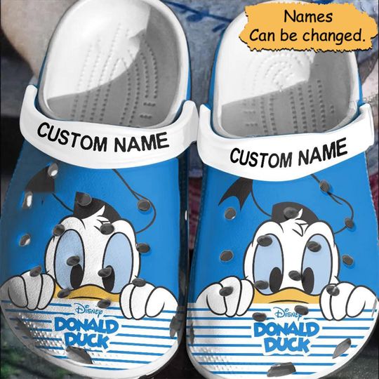 Disney Donald Clogs, Donald Duck Clogs, Donald Cute Clogs, Women Men Clogs, Summer Shoes, Sandals Clog, Disney Clogs