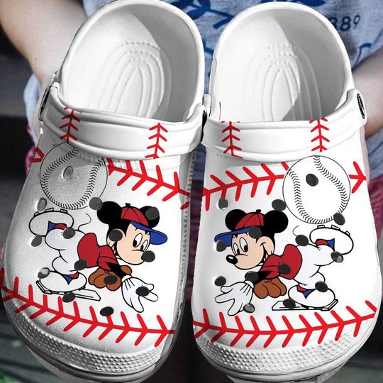 Mickey Baseball Clogs, Mickey Cute Clogs, Women Men Clogs, Cute Beach Shoe, Disney Sandals Clog, Summer For Clogs, Mickey Mouse Gifts