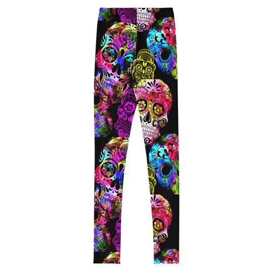 Sugar Skulls Leggings / Halloween Leggings / Calavera / Youth Leggings