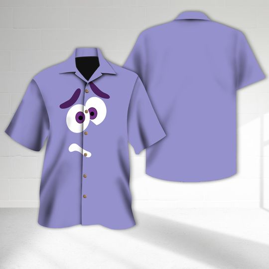 Fear Inside Out Halloween Costume Hawaiian Shirt, Inside Out Movie Hawaii T-Shirt Men Button Shirt, Inside Out Character Halloween Gift